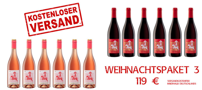 WEIHNACHTSPAKET 3 // 6 FL Pinot Noir trocken + 6 FL Rosé feinherb // versandkostenfrei